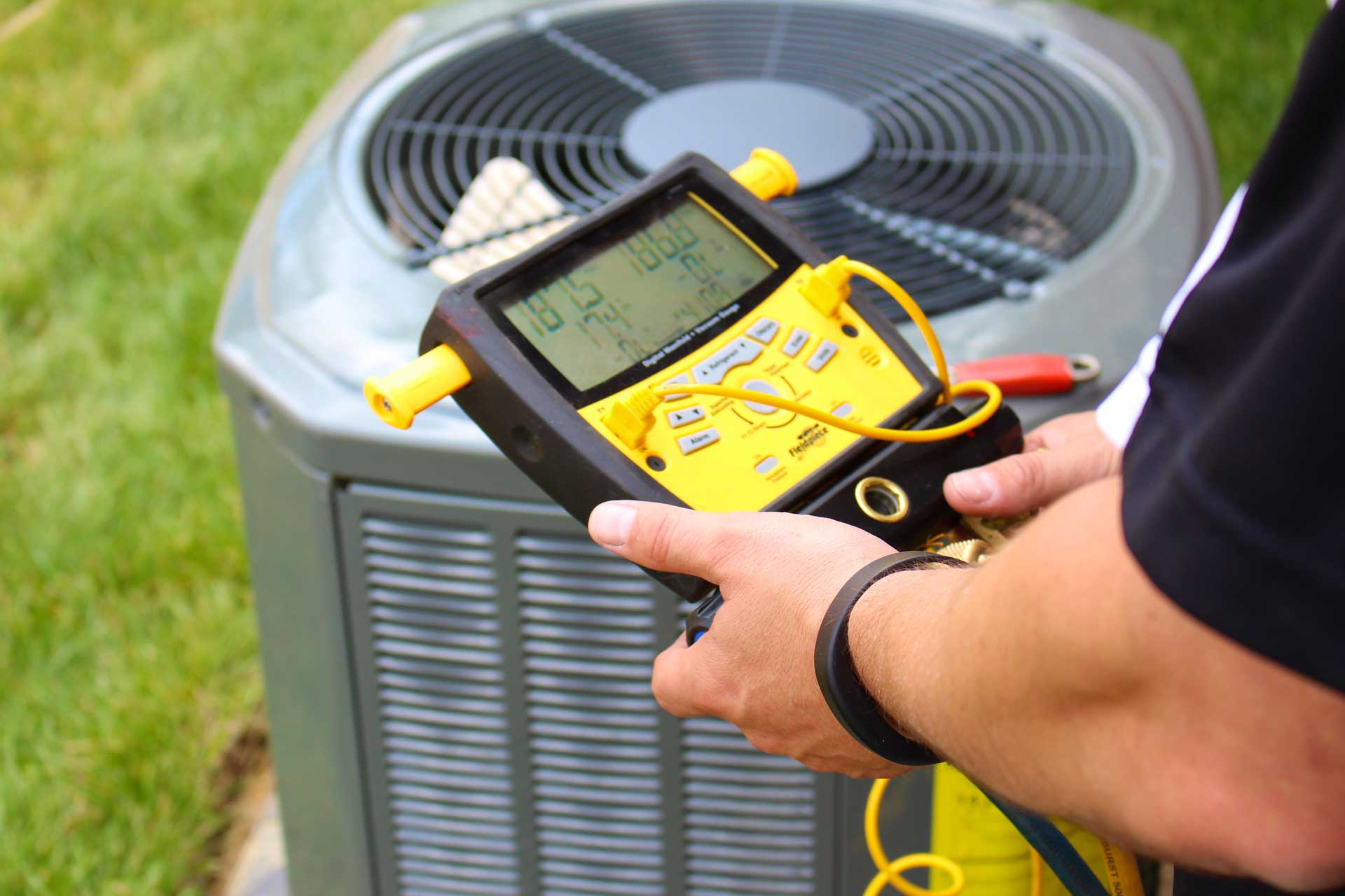 Technician providing residential HVAC services in Anne Arundel County